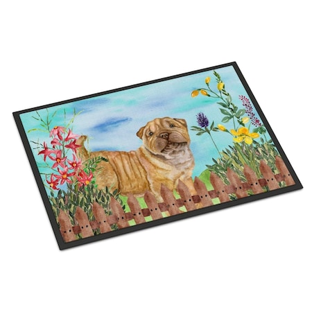 Jensendistributionservices Shar Pei Puppy Spring Indoor or Outdoor Mat - 24 x 36 in. MI2551487